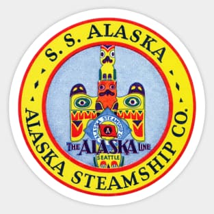 Vintage Steamship Alaska Sticker